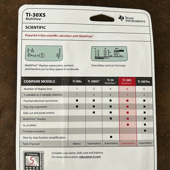 Texas Instruments TI-30-xs - Picture 2 of 2